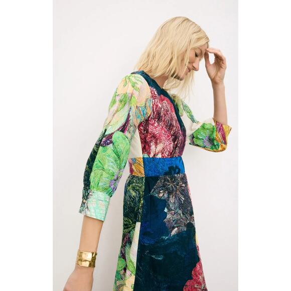 Saaksha & Kinni Daisy Cotton Dress in Multicolored Floral - Picture 4 of 10